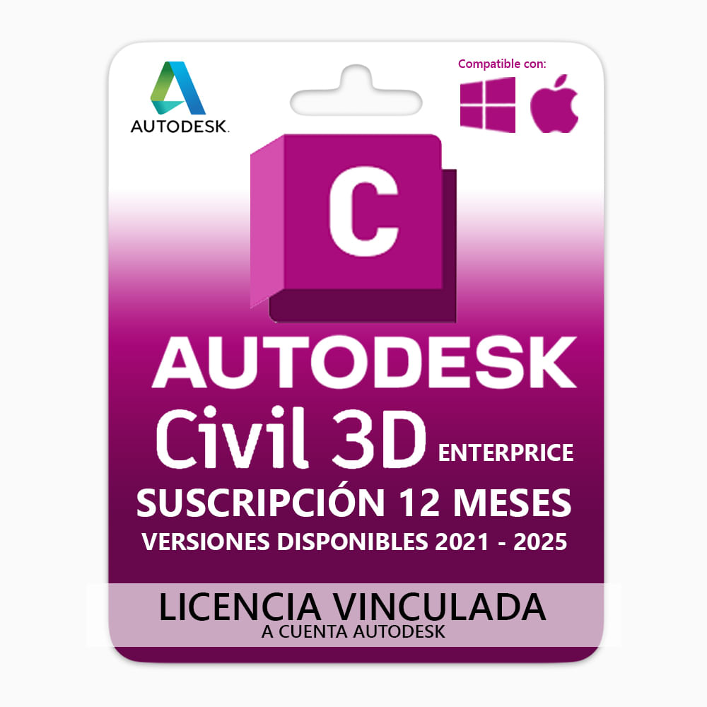 Licencia de Civil 3D Enterprice Suscripción 1 Año