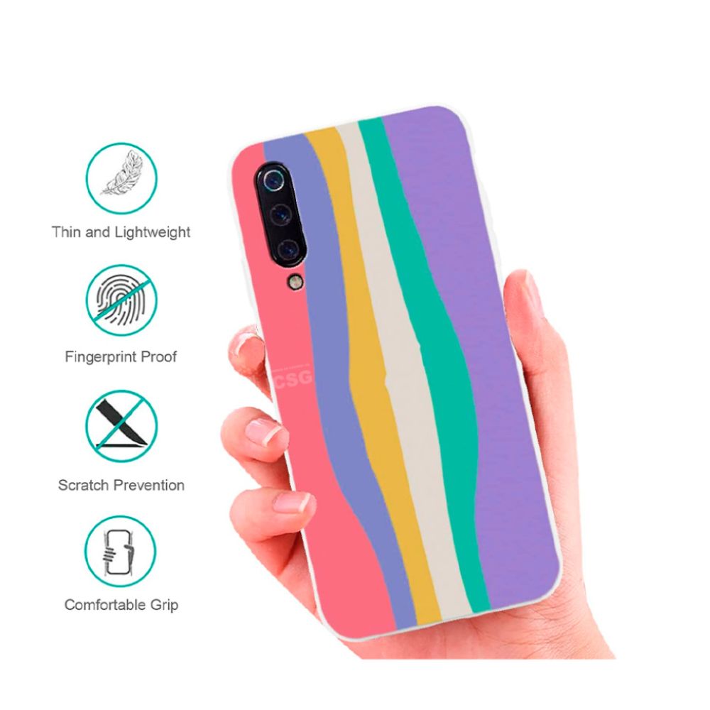 Case Arcoiris Rainbow para Samsung A51 + Mica pantalla + Popsocket