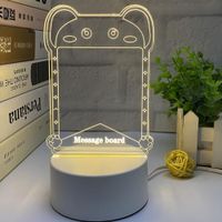 Lámpara 3D Tablero de mensajes Koala con caja para pilas y cable USB