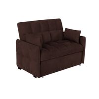 Sofá Cama Aloro con 2 Almohadas 1.5 Plz - Chocolate