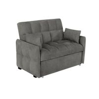 Sofá Cama Aloro con 2 Almohadas 1.5 Plz - Gris Oscuro