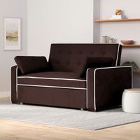 Sofá Cama Hisar con 2 Almohadas 2 Plz - Chocolate