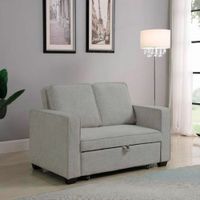 Sofá Cama Skopie con 2 Almohadas 2 Plz - Gris Claro