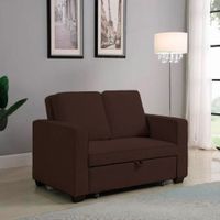 Sofá Cama Skopie con 2 Almohadas 1.5 Plz - Chocolate