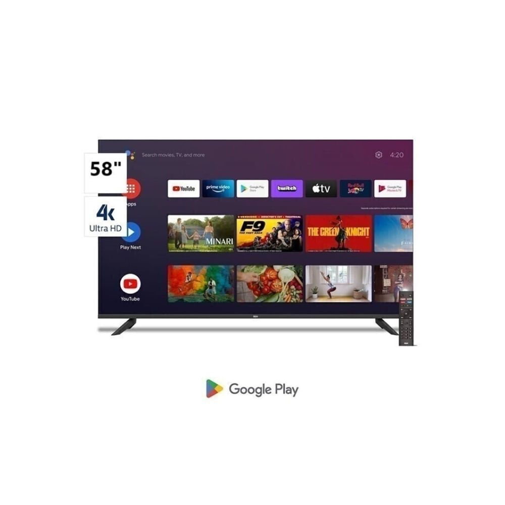 Televisor BGH 58"" Smart TV UHD 4K Bluetooth 5.0 y Android TV B5824UK6AIP