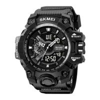 Reloj Skmei 2019 Hombre Dual Deportivo con Cronómetro y LED - Negro