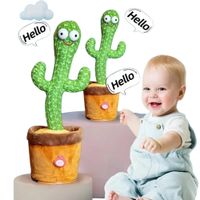 Juguete estimulación Dancing Cactus Bailarín Graba Imita 120 Canciones Bebés Luces Navidad Genieka