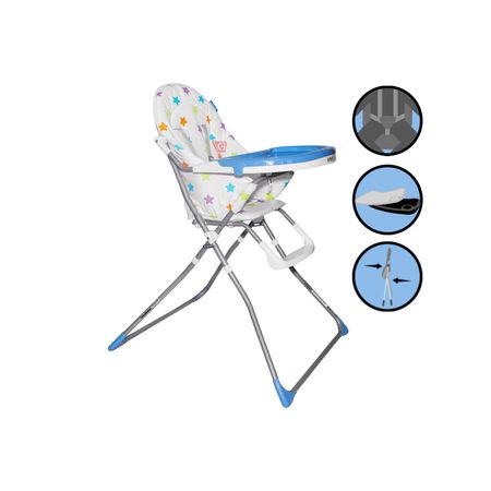 Silla de Comer Plegable para Bebes Infanti CANDY Blue