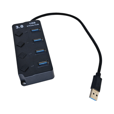 Multi puerto HUB 4 puertos USB 3.0 luz led para Windows - Mac