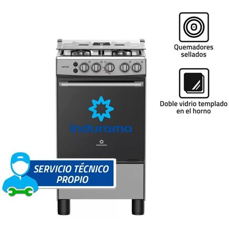 Cocina de 4 Hornilla y Horno con Encendido Eléctrico Indurama Matisse