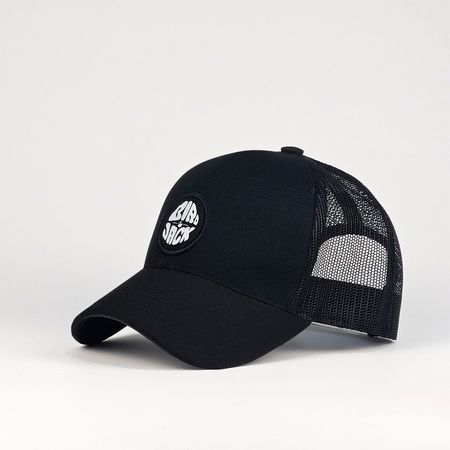 Gorra Bird Jack Casimir y Malla Negro Con Bordado Negro Con Blanco