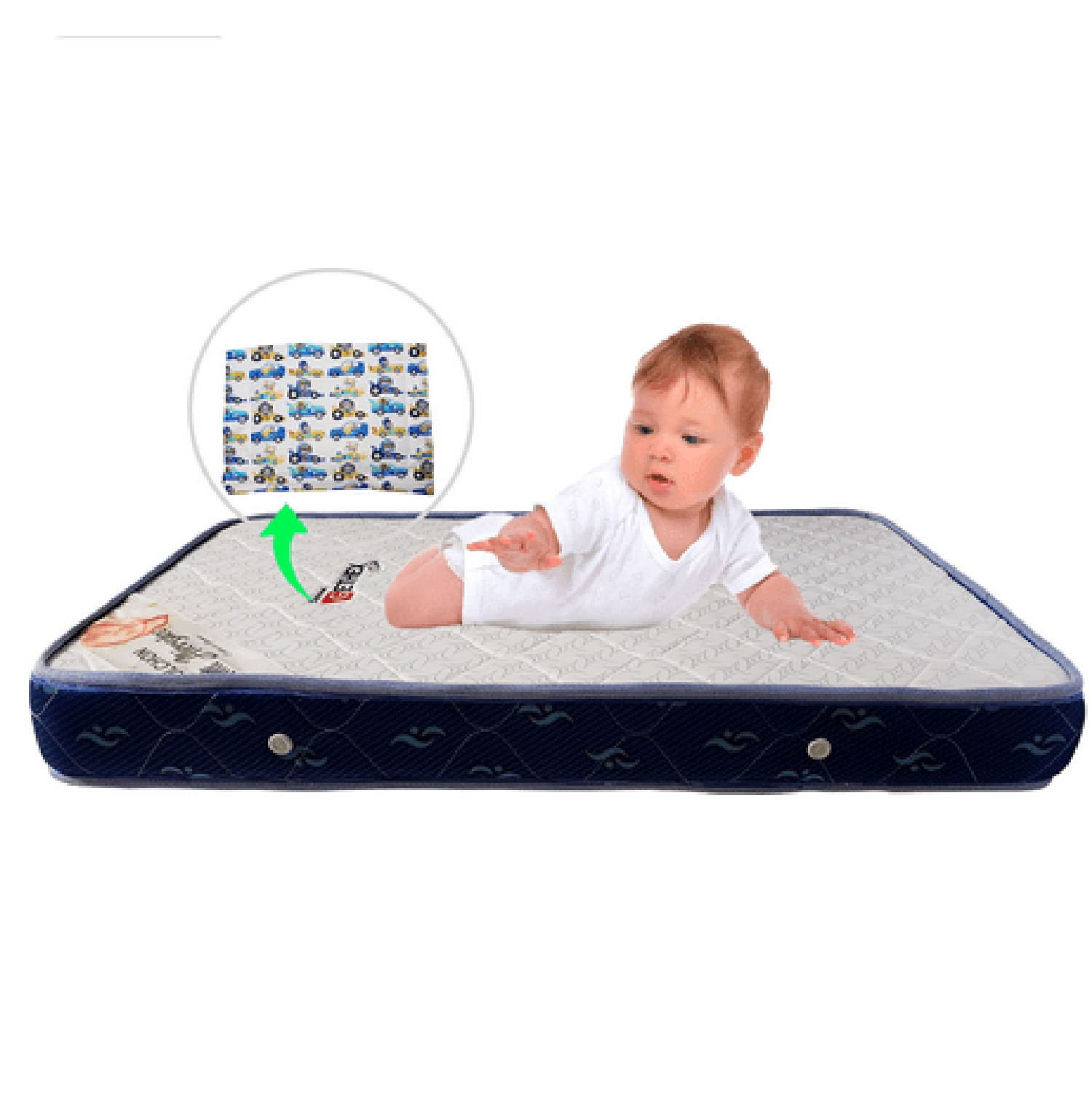 Colchón para Cunas Pack Y Play de 4 Azul Marino