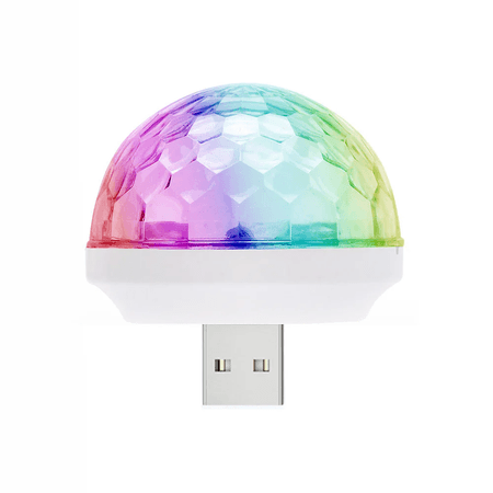 Mini Foco Fiesta Luces De Colores Led 1w Usb Portátil