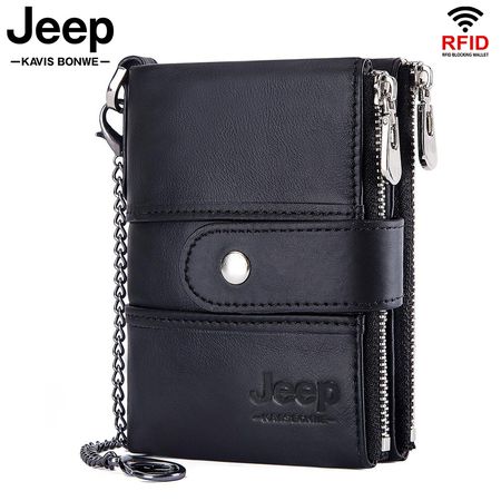 Billetera Jeep - Kavis de Cuero Vacuno BP804 Negra