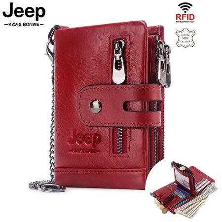 Billetera Jeep - Kavis de Cuero Vacuno BP829 Roja