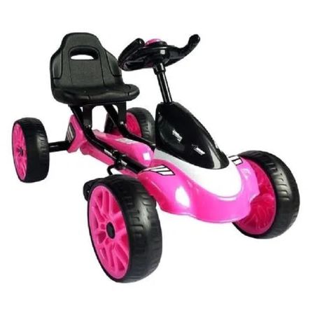 Carro a Pedal Baby Kits Go Kart Corsa Rosado