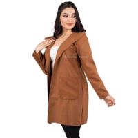 Saco Capa Blazer para mujer con Capucha Moda Casual Color Camell