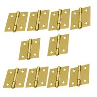 Bisagra cuadrada 2"" pulgadas acero latonado, Hermex, Pack 10 piezas