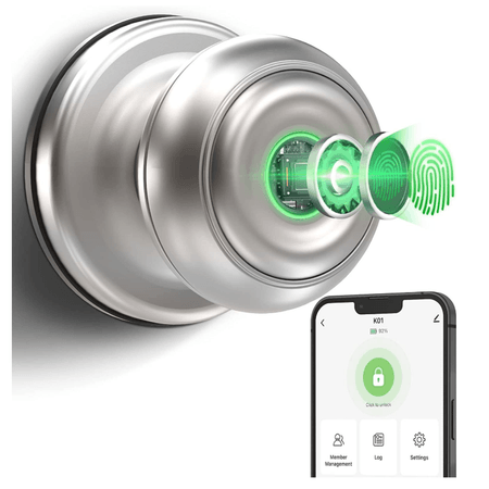 GeekTale Cerradura de puerta inteligente con huellas dactilares