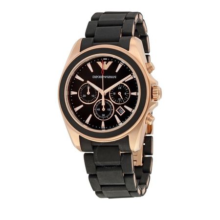 Reloj Emporio Armani Ar6066 Genuino Gold Rose and Black para Caballero