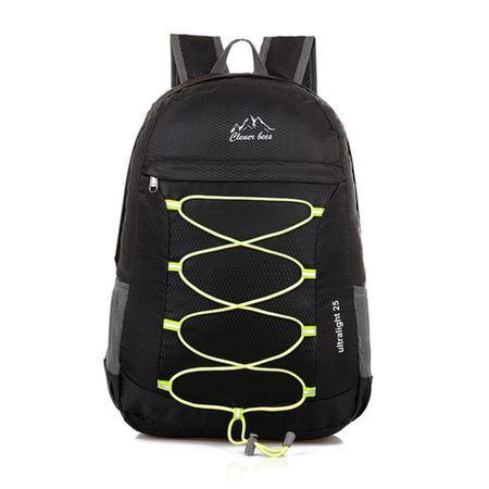 Mochila de Viaje Plegable Resistente al Agua 25L L20 Negro