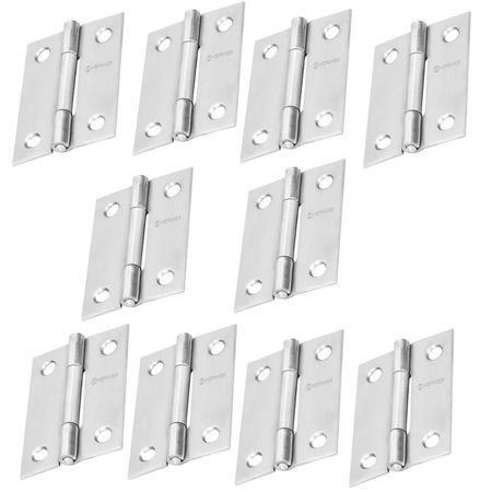 Bisagra rectangular 2 pulgadas acero inoxidable Hermex, Pack 10 piezas