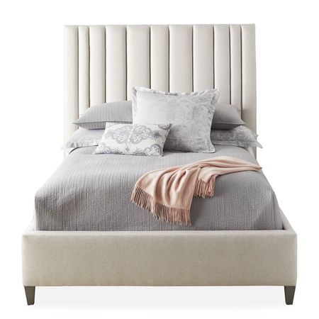 Cama Tapizada Listón Abba LeMueble 1.5 Plz Beige