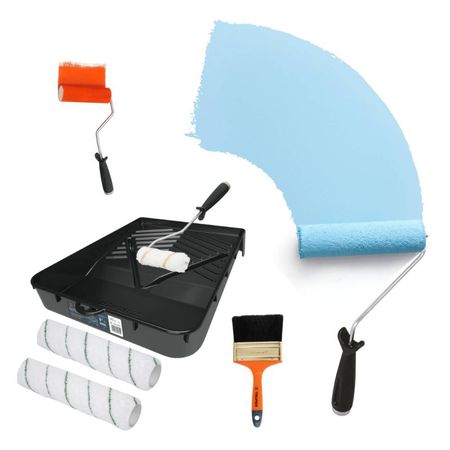 kit Rodillo para pintar 4 unidades, 1 Bandeja, 1 Brocha, TRUPER EXPERT