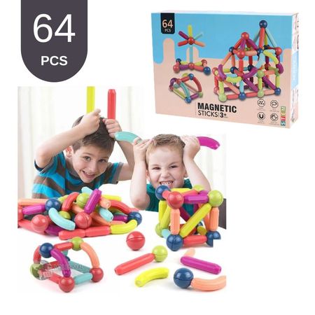 Bloques Imantados de Construcción de 64 pcs