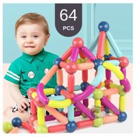 Juego De Bloques Magneticos 64 Piezas
