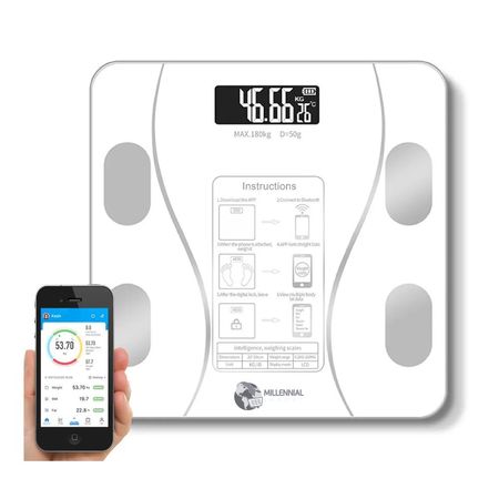 Balanza Digital Smart Bluetooth 180 kg Color Blanco