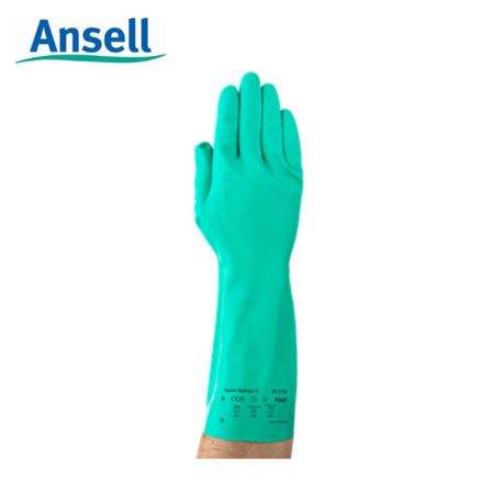 Guantes de Nitrilo Solvex Para Química 37-175 Ansell Talla L (1 Par)