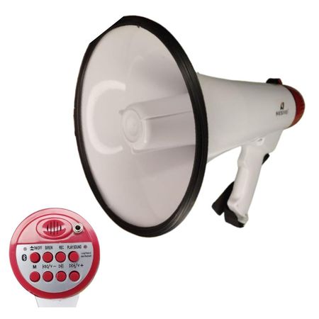 Megáfono inalámbrico Niesivei con grabación digital 70 W MEGAPHONE_70W_RED