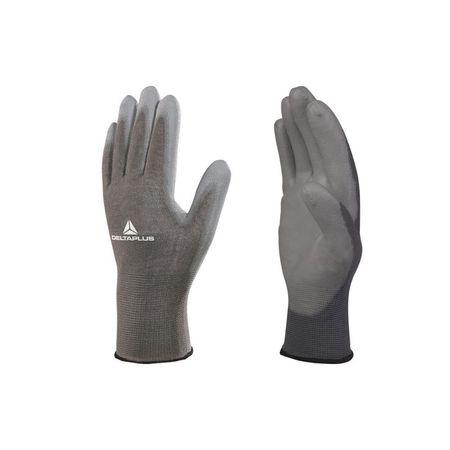 Guantes Poliéster Palma Pu Ve702 Talla XS Color Gris (Pack x3 Pares)