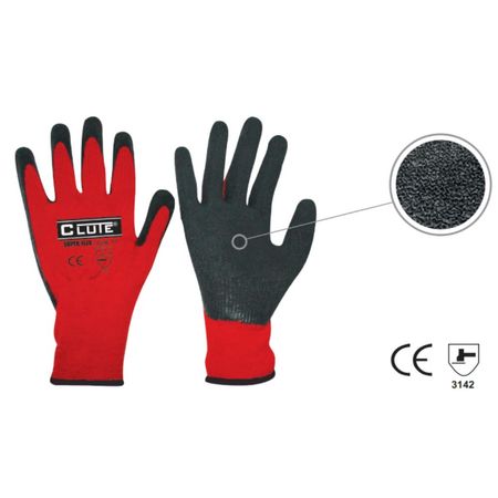 Guantes Clute Superflex de latex corrugado Talla M (Pack x12 Pares)