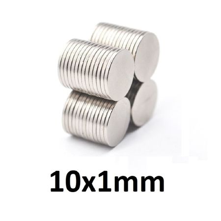 Imanes De Neodimio Modelo Disco 10mmx1mm Pack 30 unds