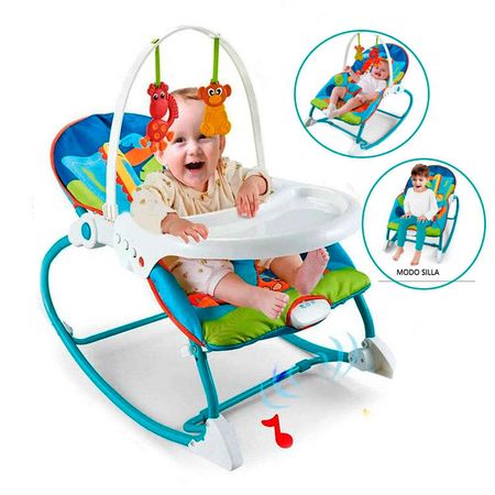 Silla Mecedora y Musical Ideal para Bebes Azul