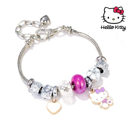 Pulsera Brazalete Morado Hello Kitty