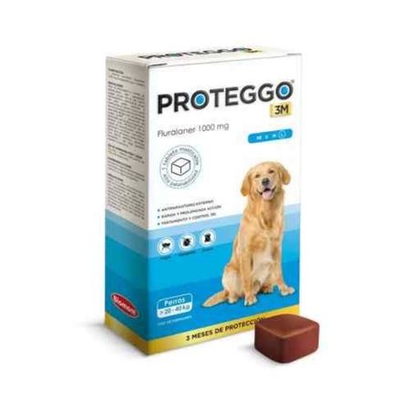 Proteggo 20 a 40KG 1000MG Proteccion 3 meses Antipulgas