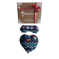 Pack Corazón Navideño: Antifaz Terapéutico + Almohadilla  Corazón de Semillas Natuterapia (Elfos)