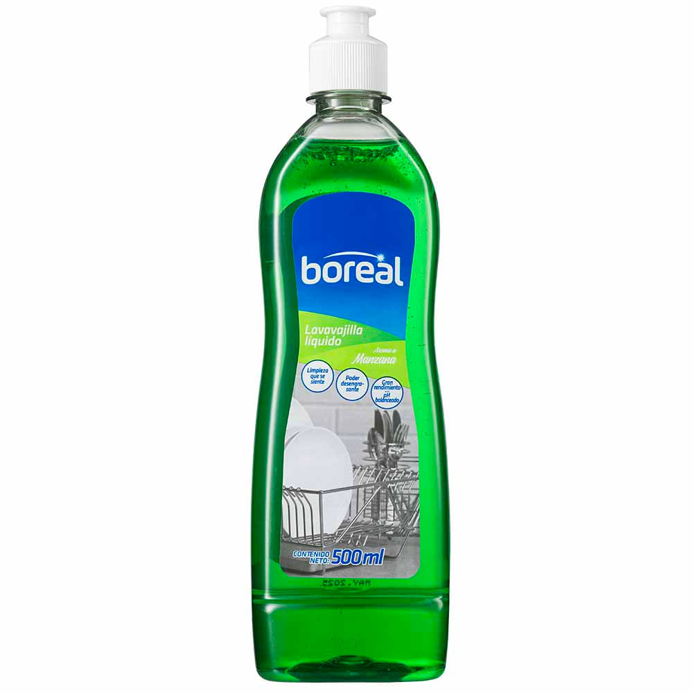 Lavavajilla Líquido BOREAL Manzana Botella 500ml