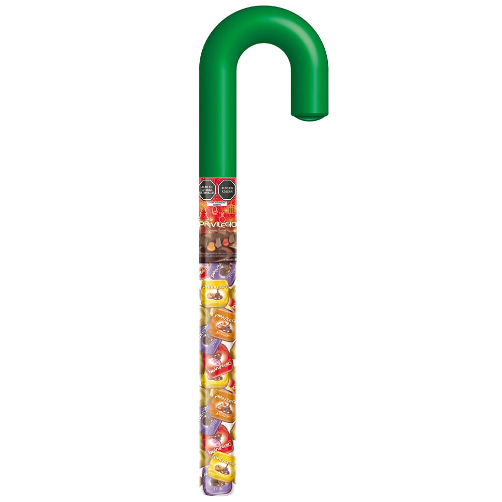 Bombones Surtidos PRIVILEGIO Mini Bastón de Navidad Pote 33.6g