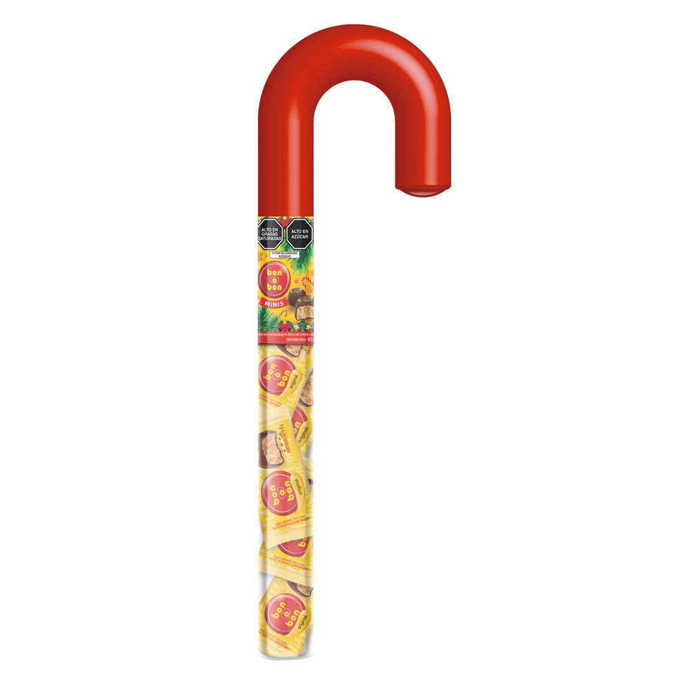 Chocolate BON O BON Bastón Navidad Tubo 40g