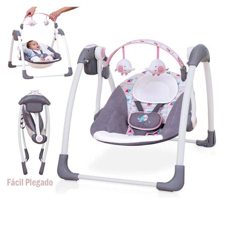 Silla Nido Swing para Bebé Musical Rosa