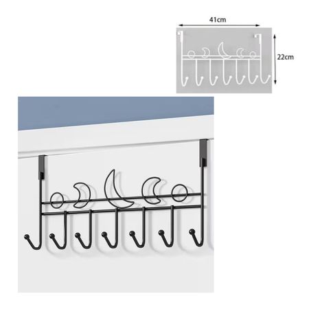 Colgador Perchero para Puerta Generico Negro