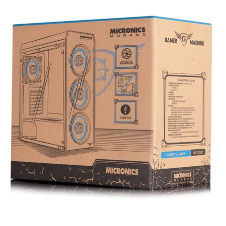 Case Gamer Micronics Murano Gc821 Led Atx-micro