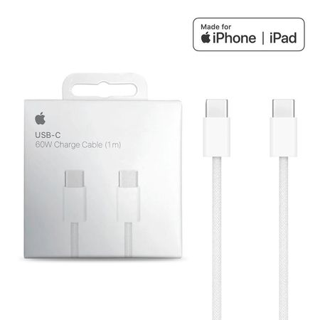 Cable Cargador Apple Iphone Tipo C a C 60W 1m - Certificado A1