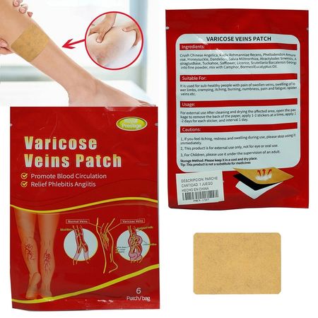 Parche para Varices Alivia el Dolor Bolsa de 6 Parches