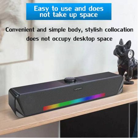 Soundbar Lenovo TS33 Bluetooth 5.0 RGB Speaker Audio 360 Home TV Barra
