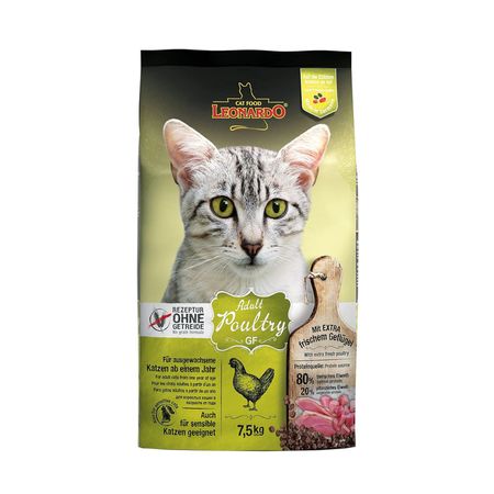 Alimento Leonardo Libre de Granos para Gatos Adultos Poultry 7.5 Kg